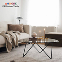 Bàn Sofa Modesk PS Illusion Table  D1000 x R700 x C420 (mm) [Khung sắt  mặt kính