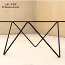 Bàn Sofa Modesk PS Illusion Table  D1000 x R700 x C420 (mm) [Khung sắt  mặt kính