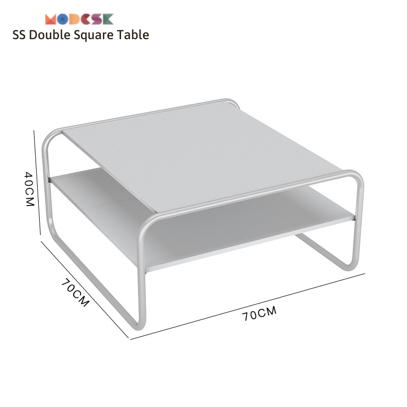 Bàn Sofa Modesk PS Illusion Table  D1000 x R700 x C420 (mm) [Khung sắt  mặt kính