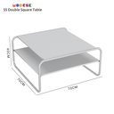 Bàn Sofa Modesk PS Illusion Table  D1000 x R700 x C420 (mm) [Khung sắt  mặt kính
