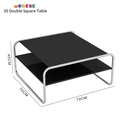 Bàn sofa, trà Modesk SS Double Square Table