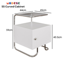 [SS Curved Cabinet] – Kệ đầu giường, kệ sofa có hộc tủ.