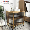 [SS Curved Cabinet] – Kệ đầu giường, kệ sofa có hộc tủ.