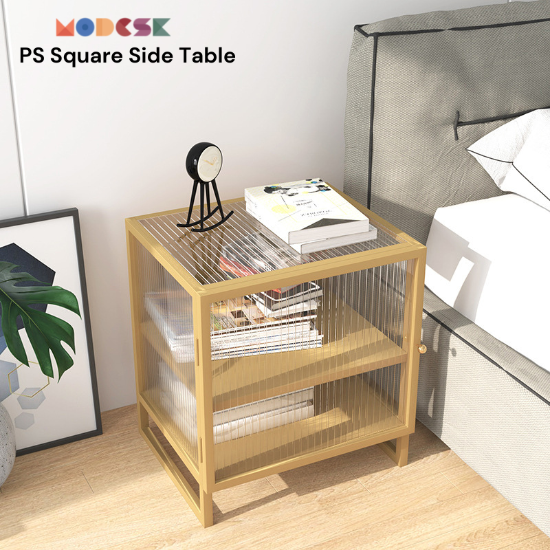 [SS Curved Cabinet] – Kệ đầu giường, kệ sofa có hộc tủ.