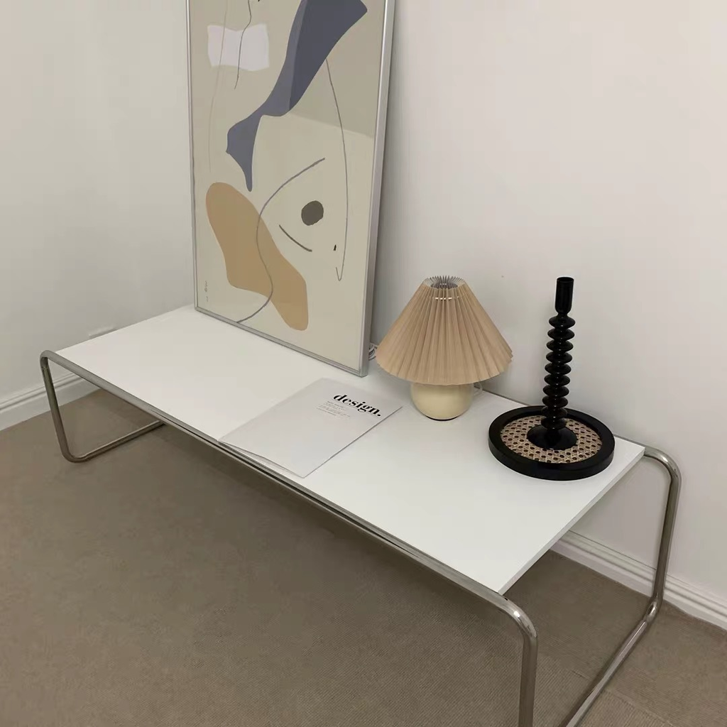 [MOSSTA0019] Modesk SS Long Table Black and White/Bàn dài - D1200xR500xC390mm
