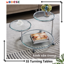 SS Turning Table 600 x 600 x 410mm (3 tầng)