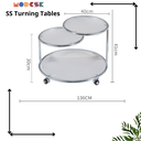 SS Turning Table 600 x 600 x 410mm (3 tầng)
