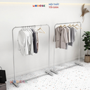 MODESK SS Single Clothing Rack With Round Legs/Sào đơn chân tròn đầu tròn D1300xR400xC1500mm [Màu Inox nguyên bản]