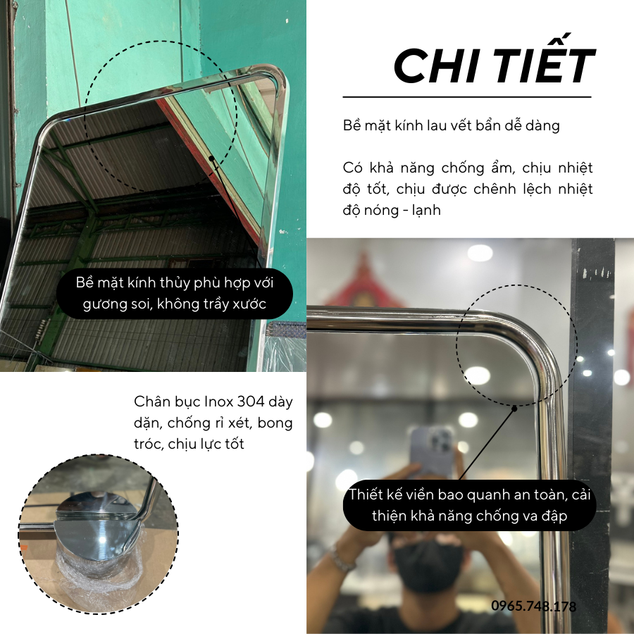 Modesk SS Standing Don Mirror 