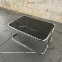 Modesk SS Mesa Vintage Glass Coffee Table