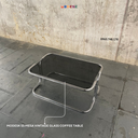 Modesk SS Mesa Vintage Glass Coffee Table