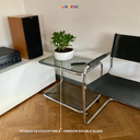 Modesk SS Couch Table - Version Double Glass