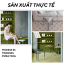 Modesk SS Triangel Pizza Tool/ Ghế ngồi cà phê, phòng trang điểm 380x400x420mm