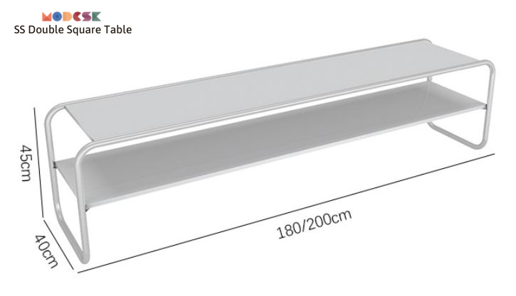 Bàn Sofa Modesk PS Illusion Table  D1000 x R700 x C420 (mm) [Khung sắt  mặt kính