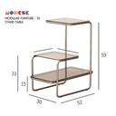SS Stand Table Color D520 x R300 x C590mm Inox 304