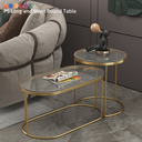 Bàn Sofa 2 tầng chữ nhật Modesk SS Coffee Table D1200 x R600 x C450 mm [khung inox, ván, kính]