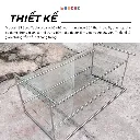 Modesk SS Sona Table mặt kính 2 tầng.webp
