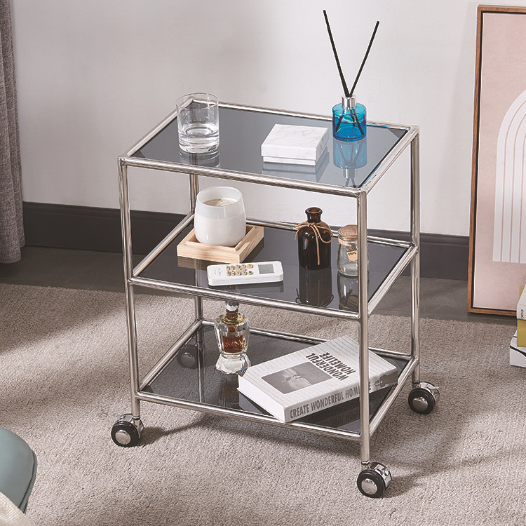 Trolley 3 Glass Light D450 x R300 x C560mm Inox 304