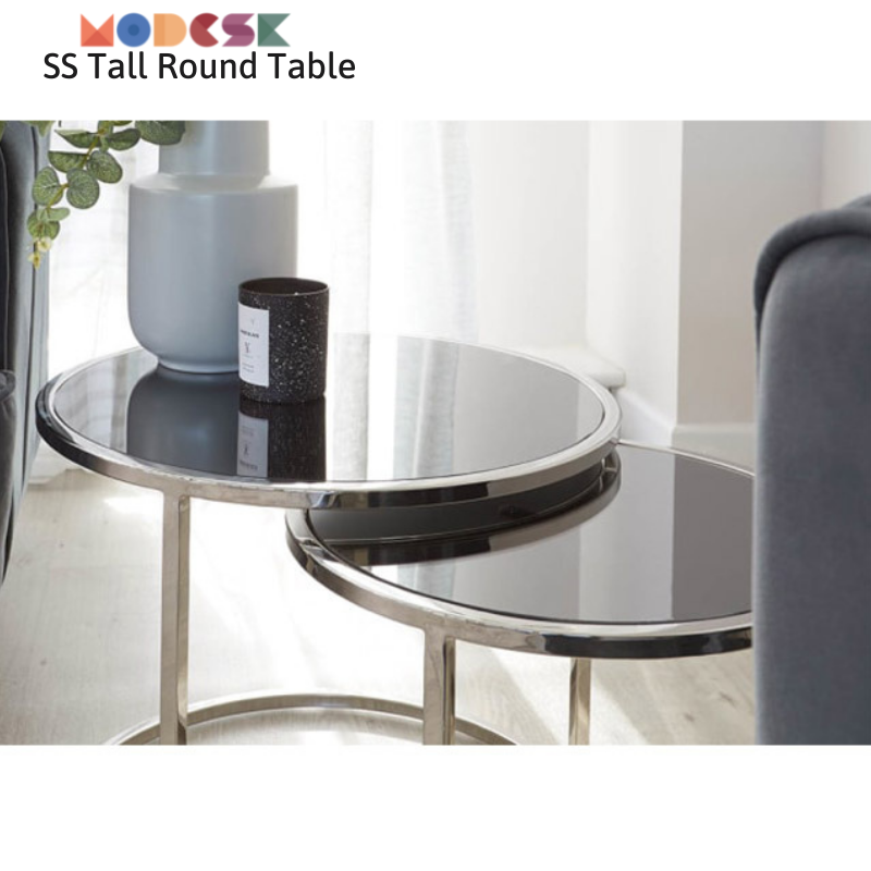 Bàn Sofa Modesk PS Illusion Table  D1000 x R700 x C420 (mm) [Khung sắt  mặt kính