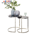 Bàn Sofa Modesk PS Illusion Table  D1000 x R700 x C420 (mm) [Khung sắt  mặt kính