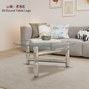 Bàn Sofa Modesk PS Illusion Table  D1000 x R700 x C420 (mm) [Khung sắt  mặt kính