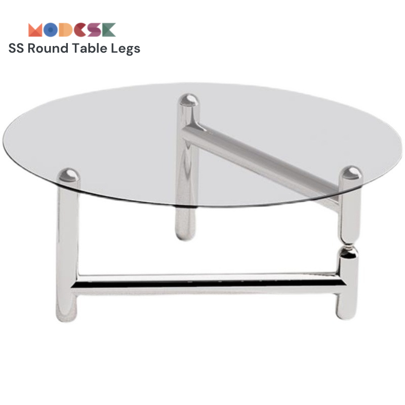 Bàn Sofa Modesk PS Illusion Table  D1000 x R700 x C420 (mm) [Khung sắt  mặt kính