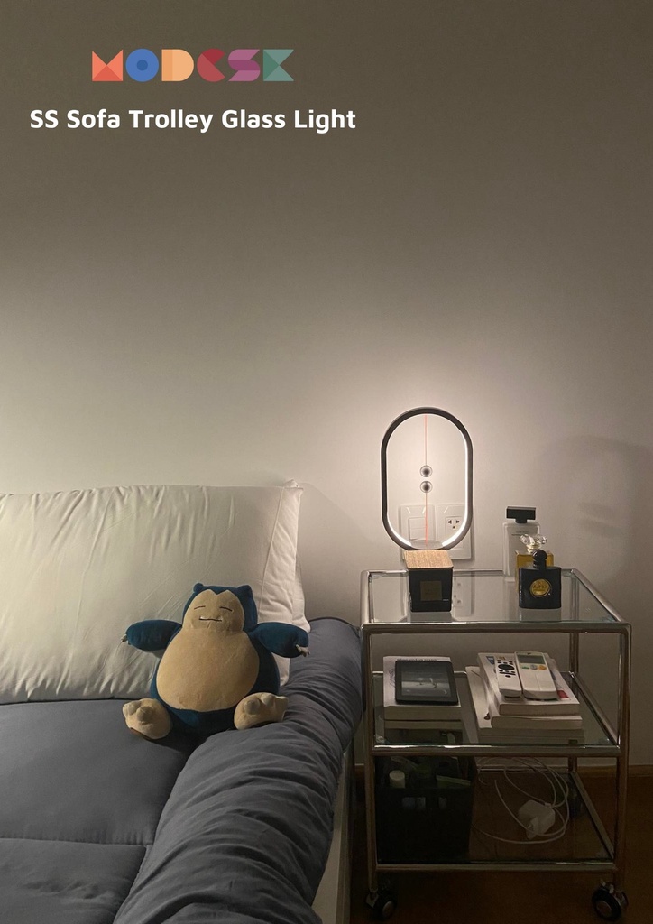 Trolley 3 Glass Light D450 x R300 x C560mm Inox 304