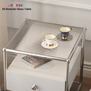 Kệ Sofa SS Couch Table D520 x R410 x C640mm Inox 304 kính cường lực