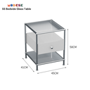 Kệ Sofa SS Couch Table D520 x R410 x C640mm Inox 304 kính cường lực