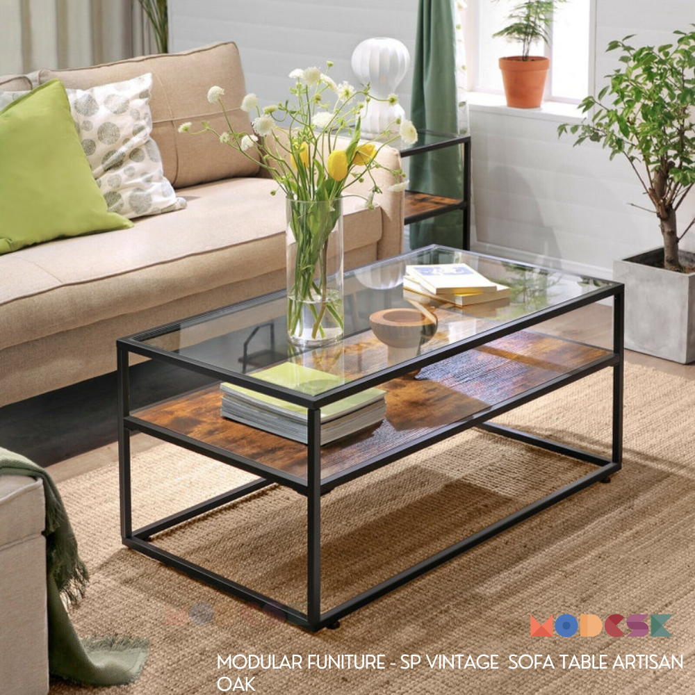 SP Vintage Sofa Table Artisan Oak D1060 x R570 x C540mm