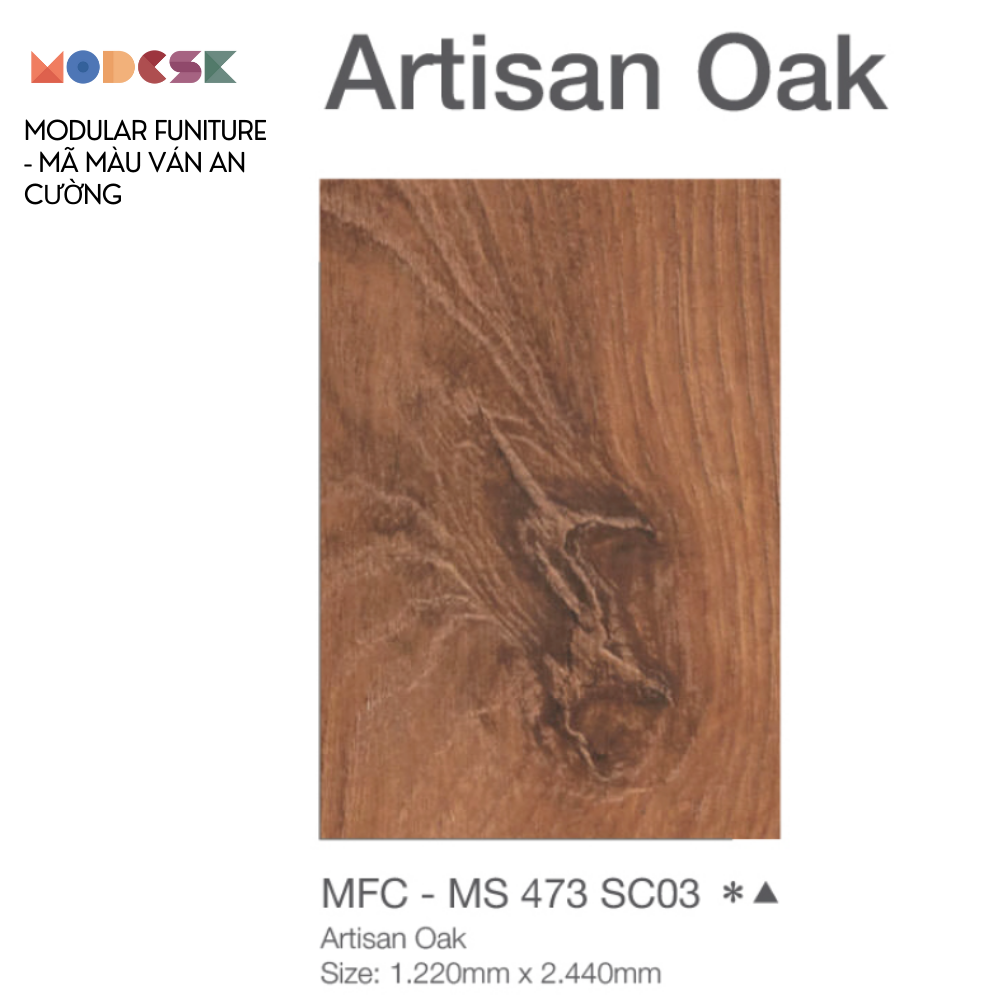 SP Vintage Sofa Shelf Artisan Oak D430 x R430 x C450mm