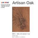 SP Vintage Sofa Shelf Artisan Oak D430 x R430 x C450mm