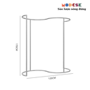 Sào lượn sóng đứng Chữ S D1200 x R600 x C1700mm