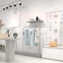 Sào treo tường Inox - Sào leo tường treo quần áo shop thời trang khung inox 304