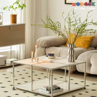[MOSSTA0141] Modesk SS Cube Table / Bàn sofa, bàn trà