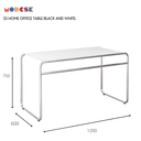 Bàn làm việc , bàn học MODESK SS Home Office Table Black & White - khung Inox 304 - Ván gỗ MFC An Cường D120xR60xC75cm