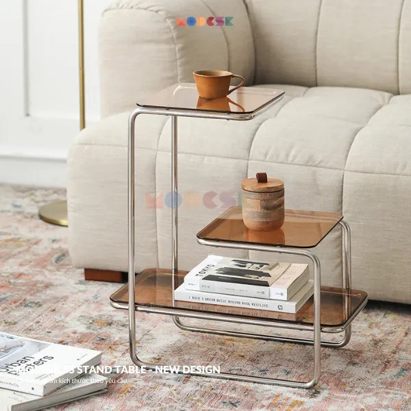 [MOSSTA0024] Modesk SS Stand Table Color/ D520xR300xC590mm Inox 304