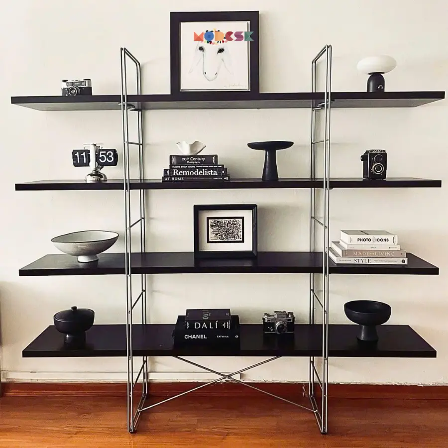 Modesk SS Vintage Bookshelf Version 3/ Kệ trưng bày, kệ sách, kệ descor đa năng 1400x350x1600mm