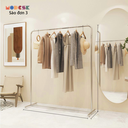 Modesk SS Clothing Rack With T Legs/Sào đơn Chân chữ T/D1500xR400xC1600mm