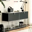 Modesk SS Chest Of Drawers Wood Panel Orb Corner Edition / Tủ trang trí - Kệ Tivi nhiều hộc mặt ván / D1500xR350xC700mm