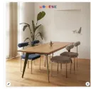Modesk PS Nordic Flannel Dining Table /Bàn phòng khách, phòng ăn/D1800xR700xC750mm (Chân sắt)