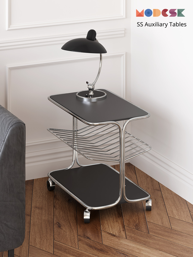 [SS Auxiliary Tables] - Bàn/kệ trang trí đa năng [phòng khách - phòng ngủ] (Màu kính cường lực: Kính cường lực 5mm trắng (viền xanh lá))