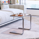 Bàn trà, kệ sofa Modesk SS Couch Cao 46 cm Table inox 304 – Kính cường lực bàn tiện lợi.