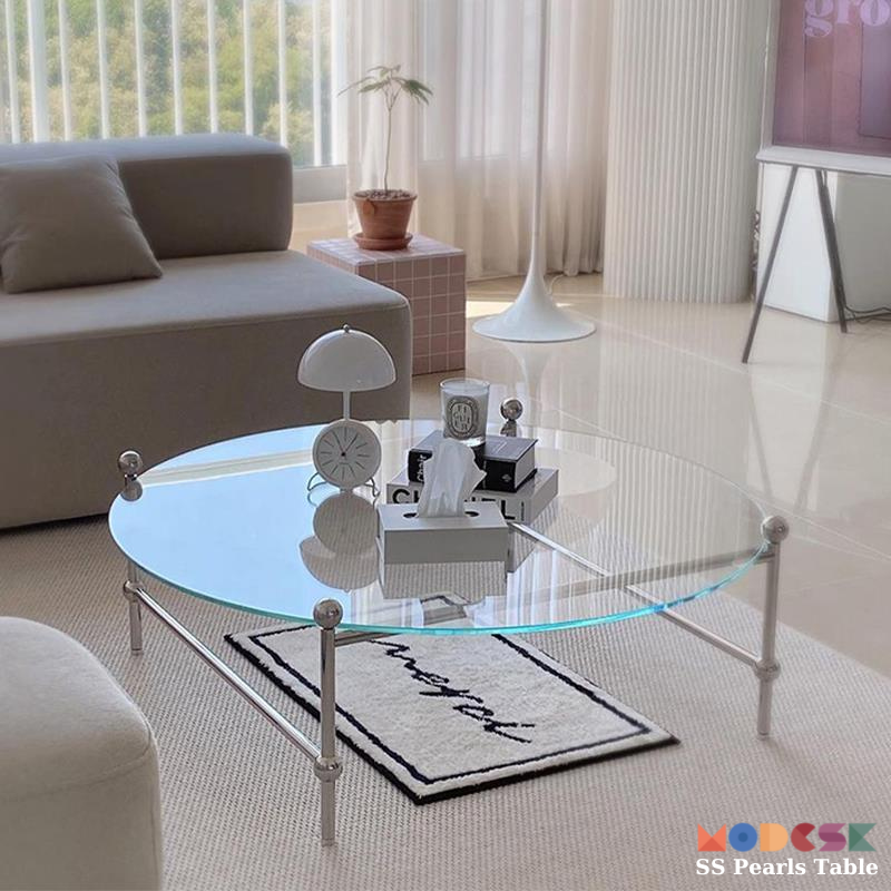 Modesk SS Pearls Table D1000 x R1000 x C400mm