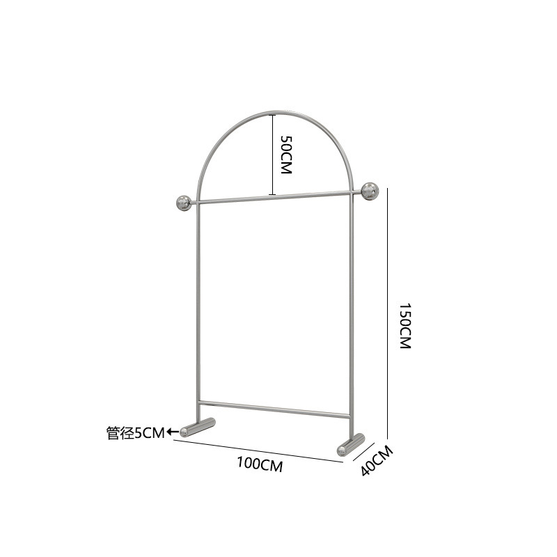 Modesk SS Arch Coat With Round Legs/ Sào đơn chân tròn mái vòm D1000xR400xC2000mm