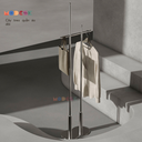 Modesk SS Hanger Freestanding Coat Rack/Cây treo quần áo đôi chân tròn D450 x R250 x C1750mm