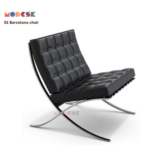 Modesk SS Classic Leather Barcelona Chair/D800xR700xC800mm (Màu da PU: Simili Đen [35])