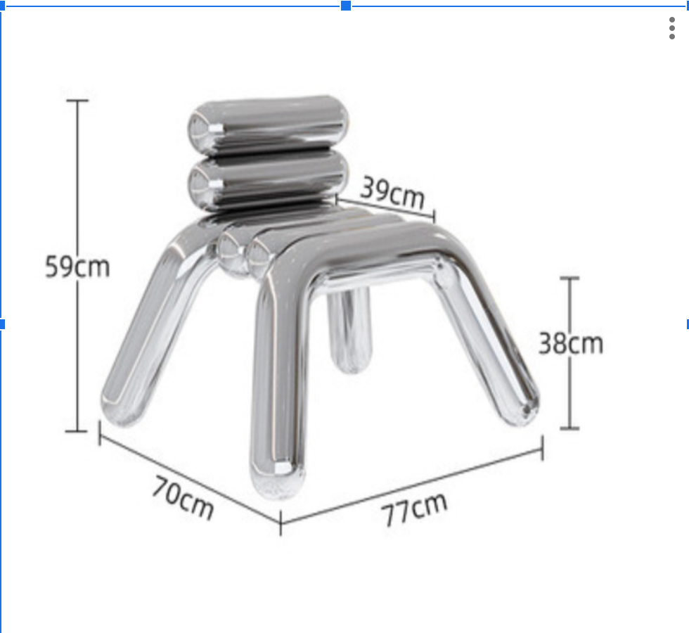 Modesk SS Tas Stool Chair D770xR700xC590mm