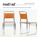 Modesk SS Chrome Leather Arm Chair/ Ghế ăn inox 304 600x450x880mm