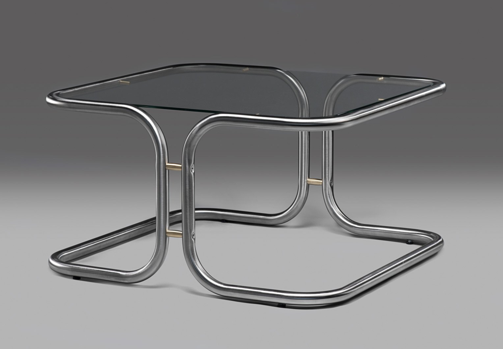 Modesk SS Mesa Vintage Glass Coffee Table/Bàn sofa cách điệu/D770xR770xC410mm
